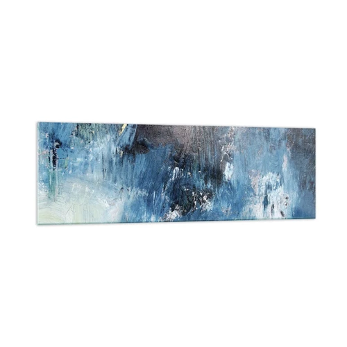 Obraz na skle - Rapsódia v modrom - 160x50 cm