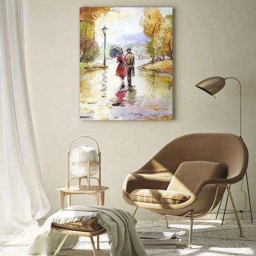 Obraz na skle - Romantická jeseň v parku
 - 50x70 cm