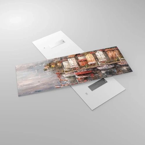 Obraz na skle - Romantický prístav - 140x50 cm