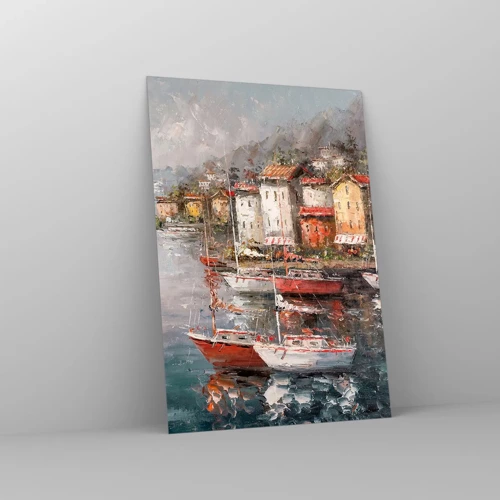 Obraz na skle - Romantický prístav - 70x100 cm
