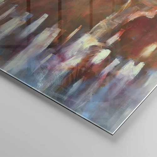 Obraz na skle - Rovnocenní v daždi a hmle - 70x70 cm