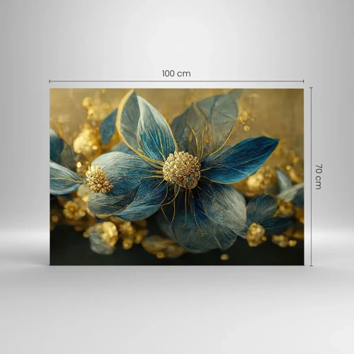 Obraz na skle - Rozkvitnúť zlatom - 100x70 cm