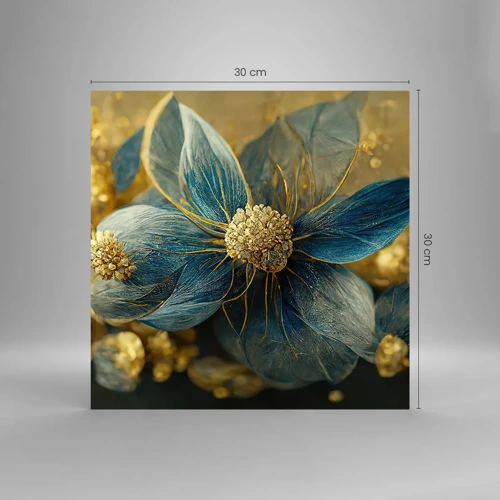 Obraz na skle - Rozkvitnúť zlatom - 30x30 cm