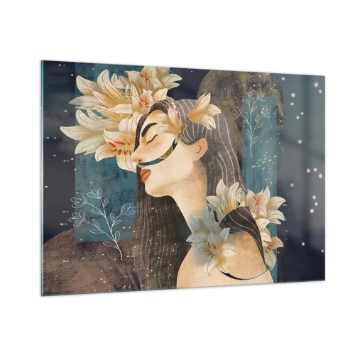 Obraz na skle - Rozprávka o princeznej s ľaliami - 100x70 cm