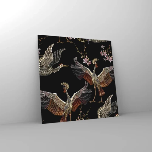 Obraz na skle - Rozprávkový vták - 60x60 cm