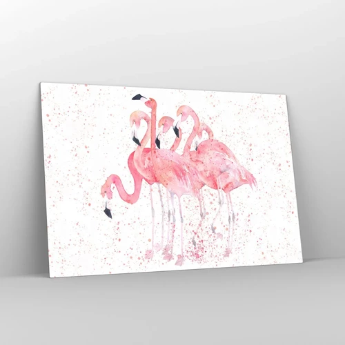Obraz na skle - Ružový ansámbl - 120x80 cm