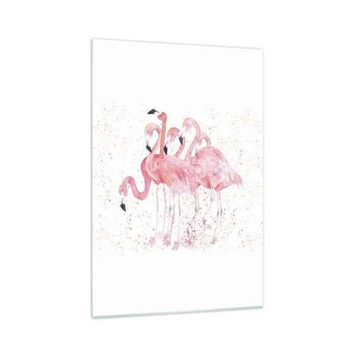 Obraz na skle - Ružový ansámbl - 70x100 cm