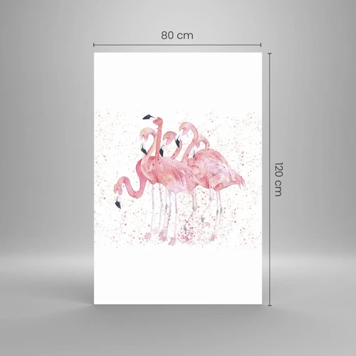 Obraz na skle - Ružový ansámbl - 80x120 cm