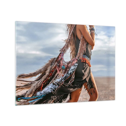Obraz na skle - Šamanovo dievča - 70x50 cm