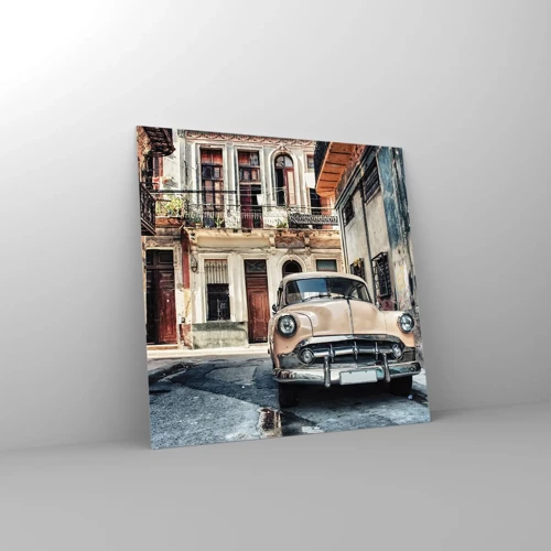 Obraz na skle - Siesta v Havane - 70x70 cm