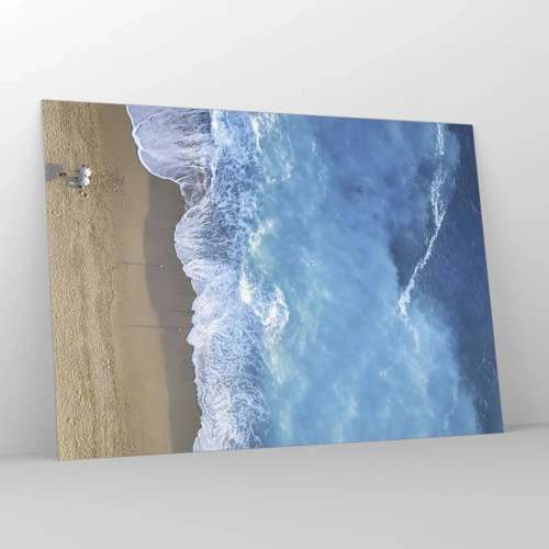 Obraz na skle - Sila modrej - 100x70 cm