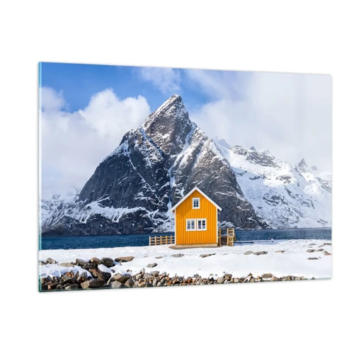 Obraz na skle - Škandinávska dovolenka - 120x80 cm
