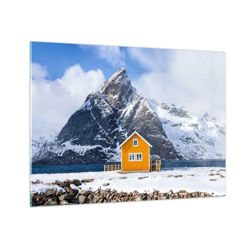 Obraz na skle - Škandinávska dovolenka - 70x50 cm