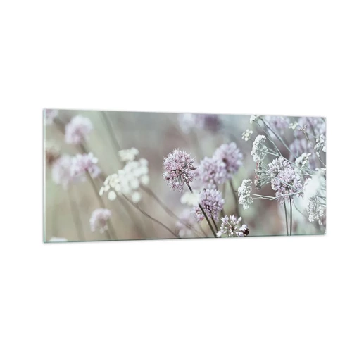 Obraz na skle - Sladké filigrány byliniek - 100x40 cm