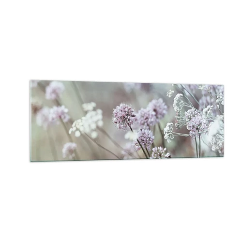 Obraz na skle - Sladké filigrány byliniek - 140x50 cm