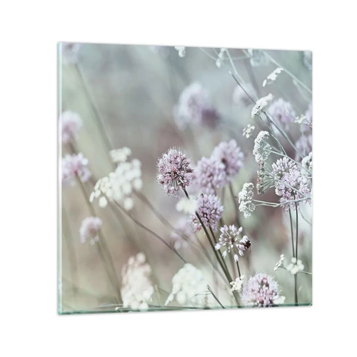 Obraz na skle - Sladké filigrány byliniek - 60x60 cm