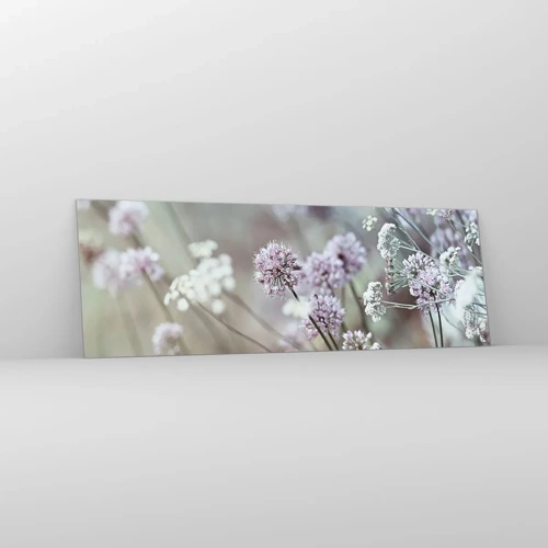 Obraz na skle - Sladké filigrány byliniek - 90x30 cm