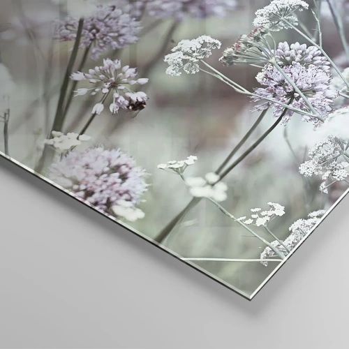 Obraz na skle - Sladké filigrány byliniek - 90x30 cm