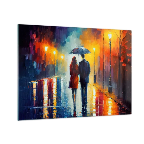 Obraz na skle - Spolu – farebná noc - 70x50 cm