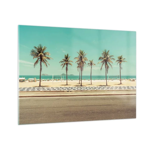 Obraz na skle - Stráženie pláže - 70x50 cm