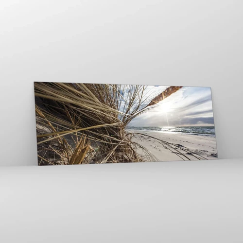 Obraz na skle - Stretnutie živlov - 100x40 cm