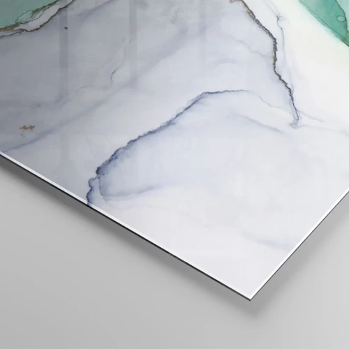 Obraz na skle - Štúdia v tyrkysovej - 120x50 cm