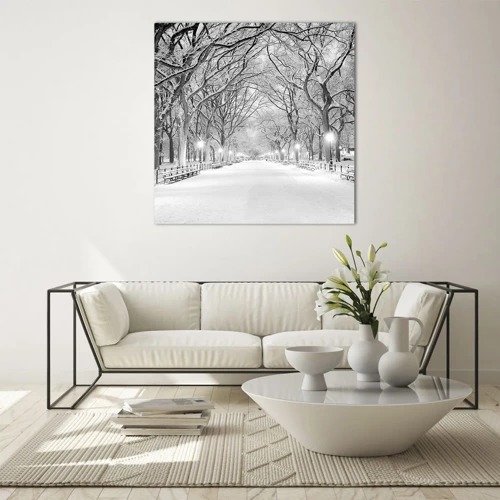 Obraz na skle - Štyri ročné obdobia – zima - 40x40 cm