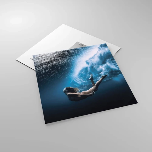 Obraz na skle - Súčasná morská panna - 50x50 cm