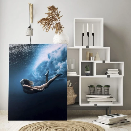 Obraz na skle - Súčasná morská panna - 50x70 cm