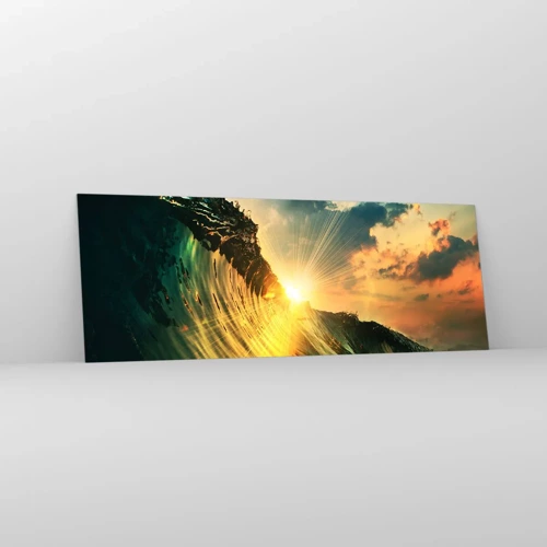 Obraz na skle - Surfer, kde si? - 140x50 cm