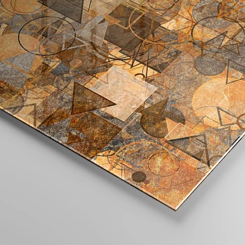 Obraz na skle - Svet zachytený do tvaru - 100x40 cm