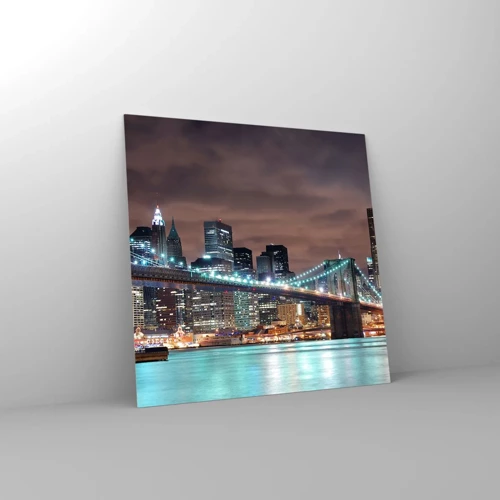 Obraz na skle - Svetlá veľkomesta - 60x60 cm