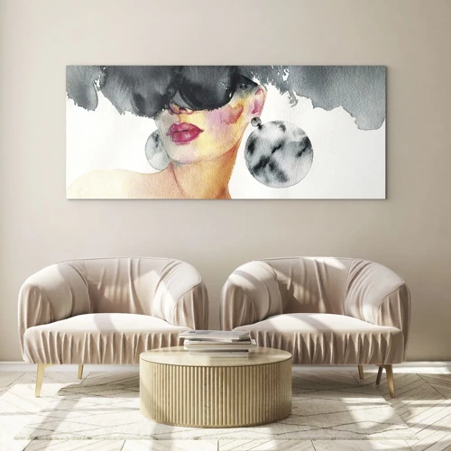 Obraz na skle - Tajomstvo elegancie - 100x40 cm