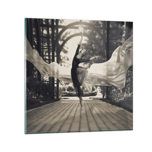 Obraz na skle - Tanec ducha záhrady - 30x30 cm
