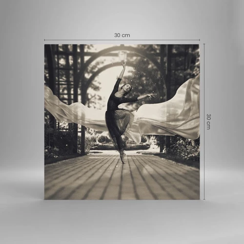 Obraz na skle - Tanec ducha záhrady - 30x30 cm