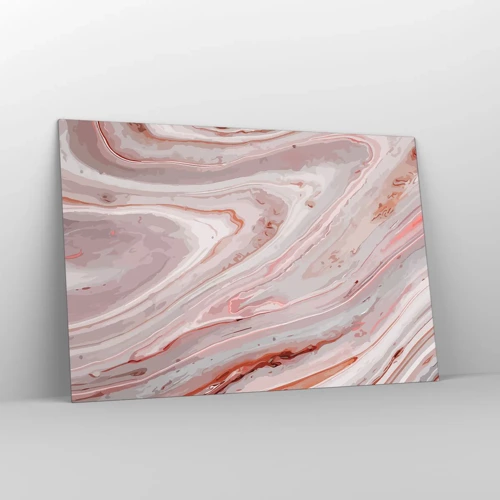 Obraz na skle - Tekutá ružová - 120x80 cm