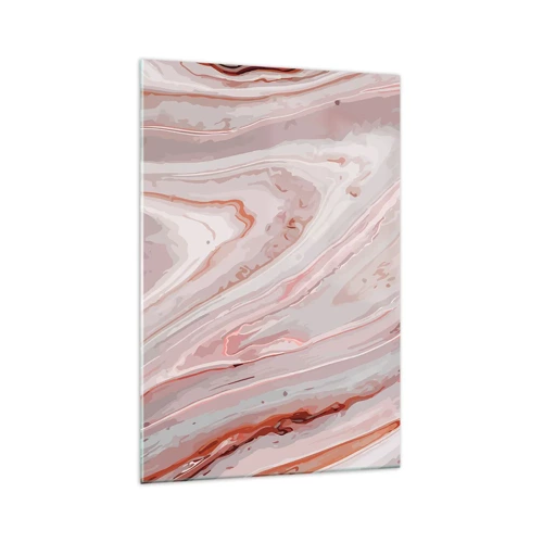 Obraz na skle - Tekutá ružová - 70x100 cm