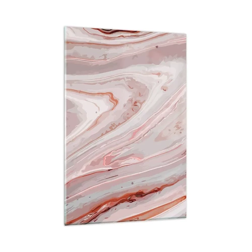 Obraz na skle - Tekutá ružová - 80x120 cm