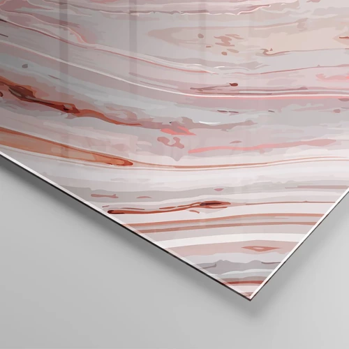 Obraz na skle - Tekutá ružová - 80x120 cm