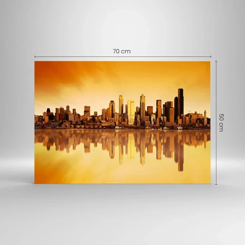 Obraz na skle - Ticho metropoly - 70x50 cm