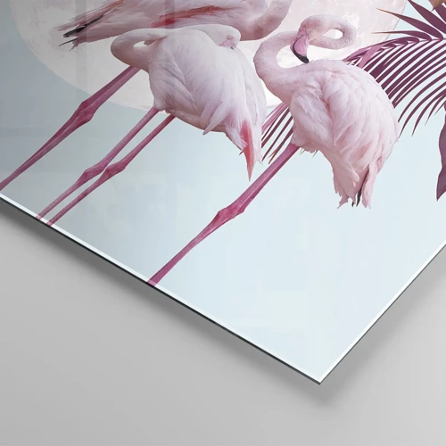 Obraz na skle - Tri vtáčie grácie - 90x30 cm