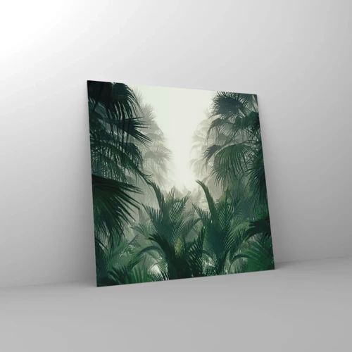 Obraz na skle - Tropická záhada - 30x30 cm