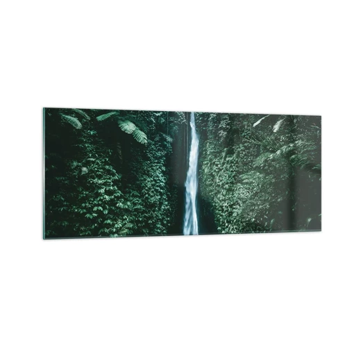 Obraz na skle - Tropický prameň - 100x40 cm