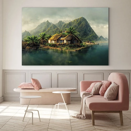 Obraz na skle - Tropický raj - 70x50 cm