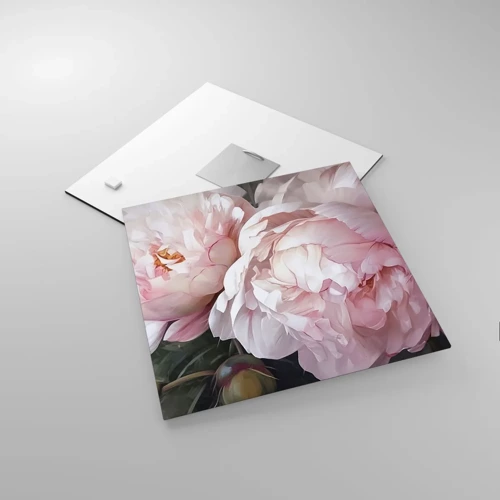 Obraz na skle - Uchytené v rozkvete - 30x30 cm