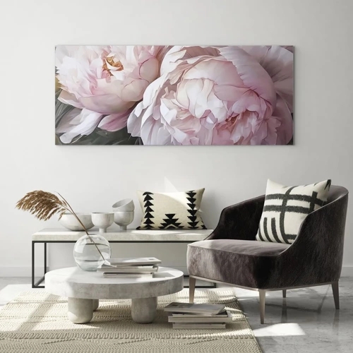Obraz na skle - Uchytené v rozkvete - 90x30 cm