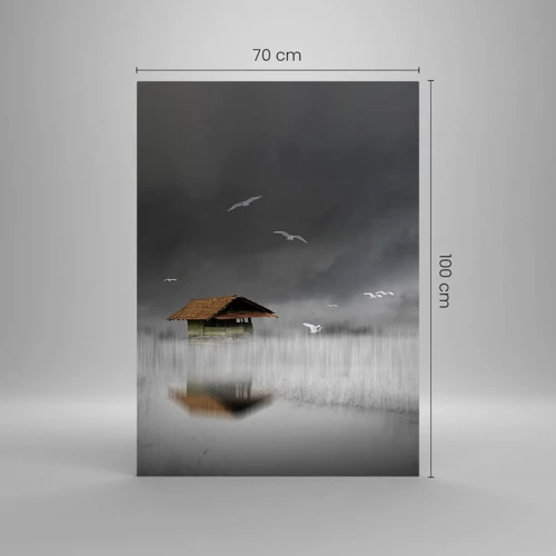 Obraz na skle - Úkryt pred dažďom - 70x100 cm