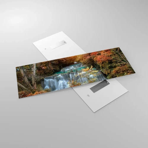 Obraz na skle - Ukrytý poklad lesa - 140x50 cm