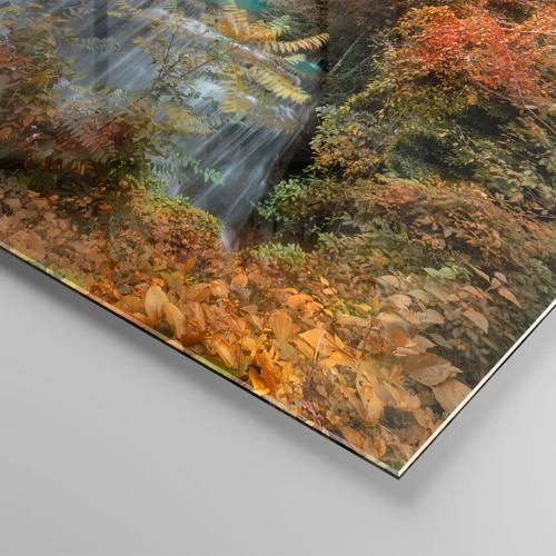 Obraz na skle - Ukrytý poklad lesa - 90x30 cm