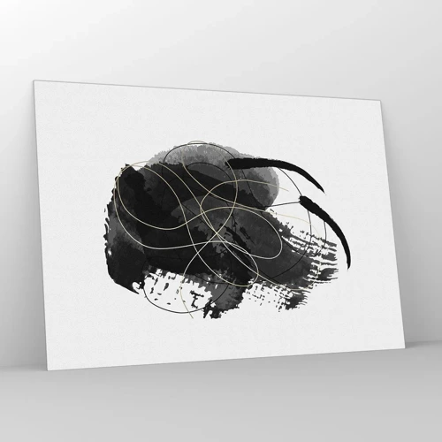 Obraz na skle - Upletené z čiernej - 100x70 cm